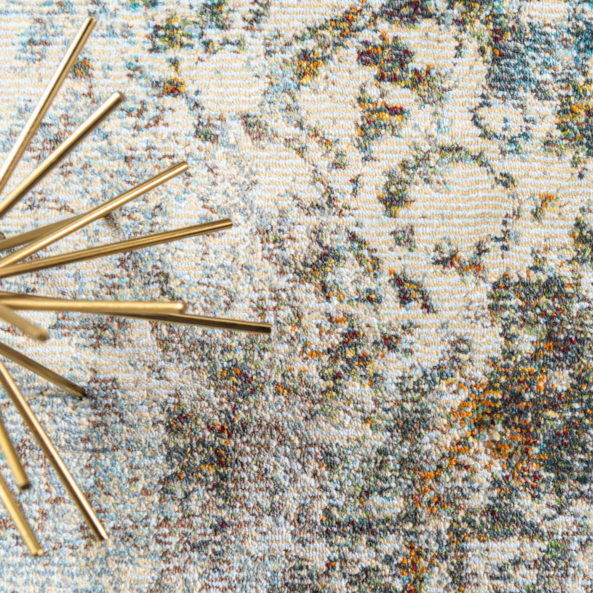 Unique Loom Panamericana Baracoa Rug Cream/Blue 6' 1