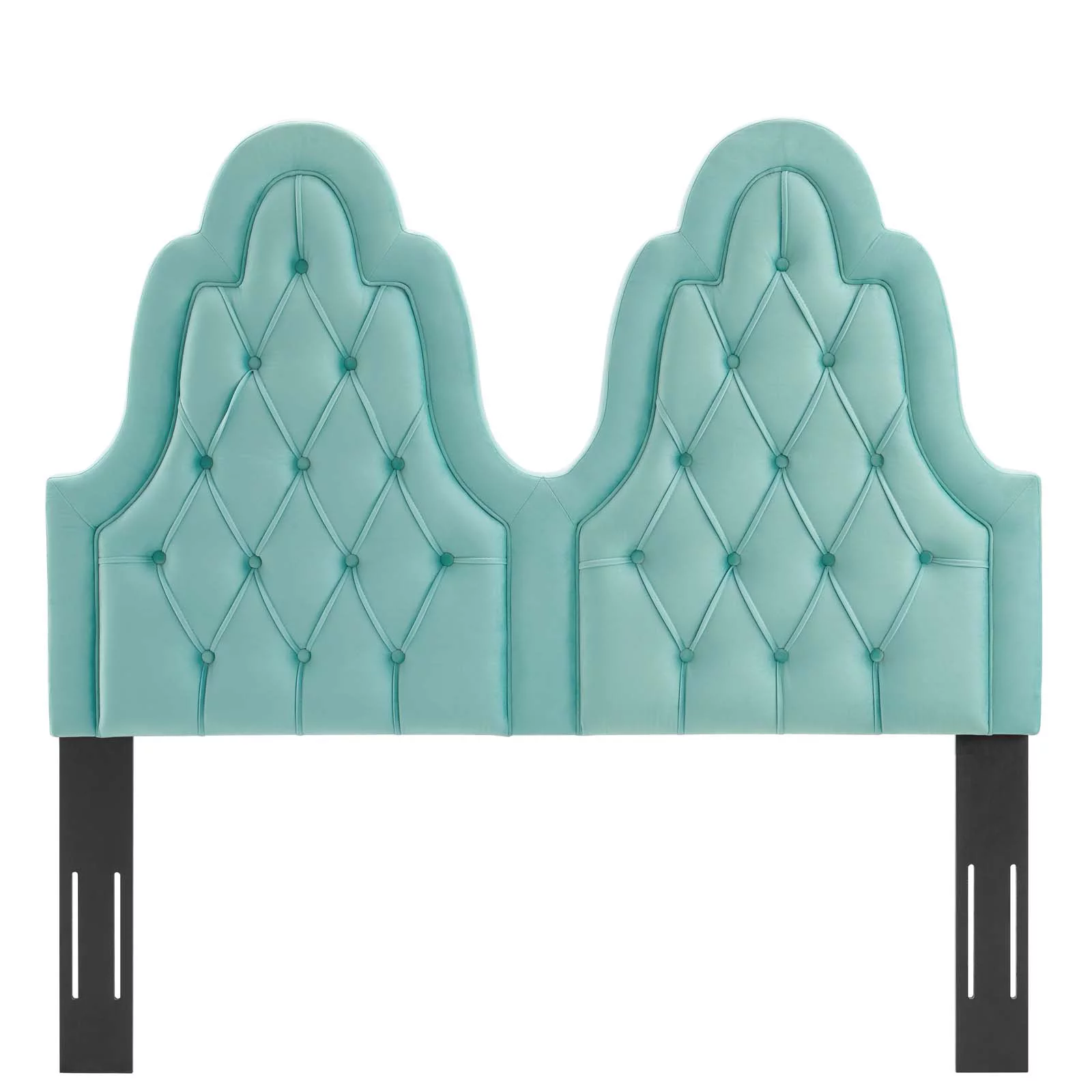 Modway Augustine Tufted Performance Velvet Full/Queen Headboard in Mint
