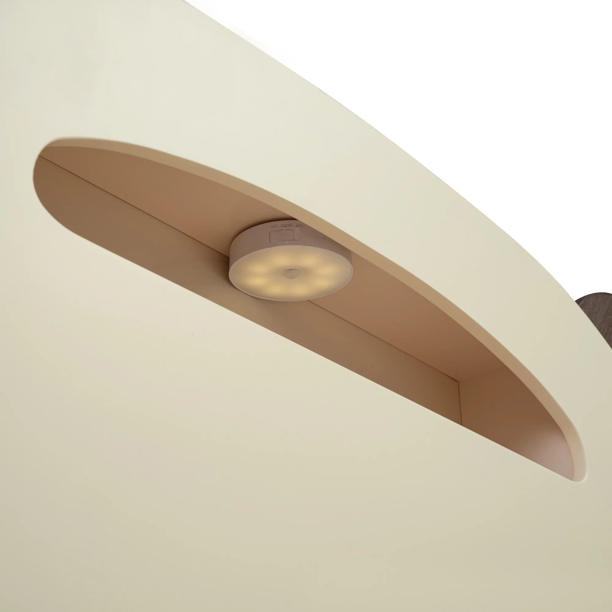 CoSoTower 3-Pieces Bedroom Sets Twin Size Bear-Shape Platform Bed with Nightstand and Storage Dresser,Cream+Walnut