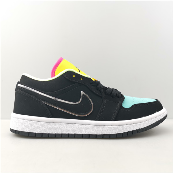 Jordan 1 Low Black Aurora Green Laser Orange CK3022-013