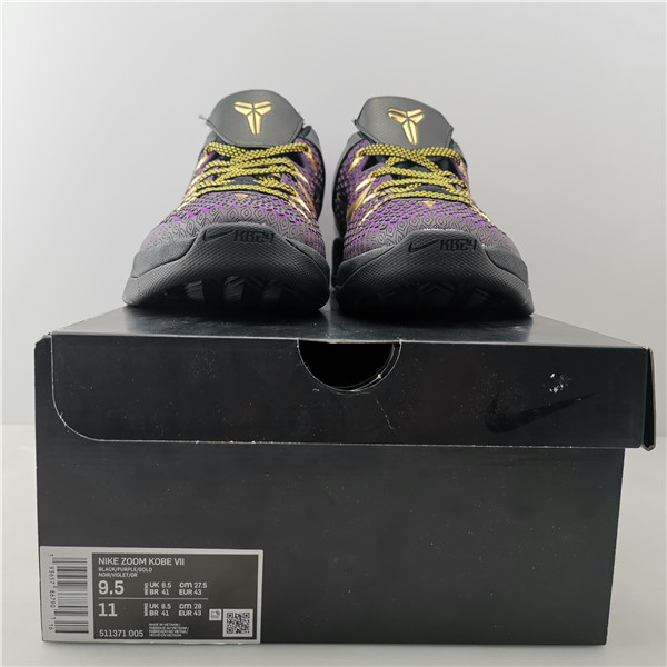 Nike Zoom Kobe VII Black Purple Gold 511371-005