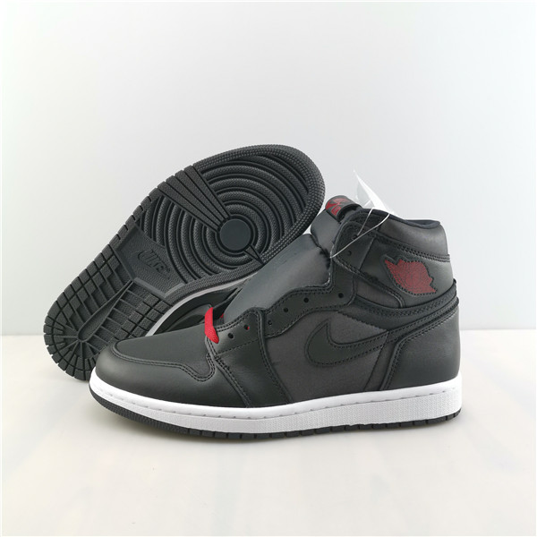 AIR JORDAN 1 SATIN BLACK GYM RED 555088-060