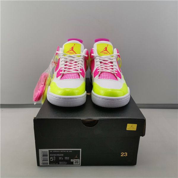 AIR JORDAN 4 GIRLS LEMON VENOM PINK BLAST CV7808-100