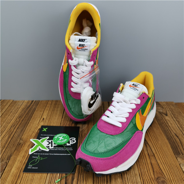 Sacai x Nike LDV Waffle Green Pink BV0073-301