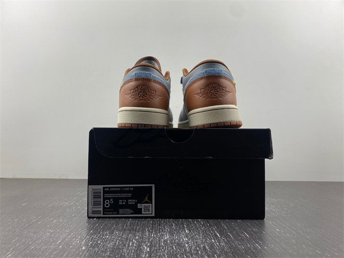 Air Jordan 1 Low SE Phantom Repaired Denim Swoosh FZ5042-041