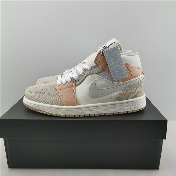 Air Jordan 1 Mid Rice White/Light Grey CV3044-100