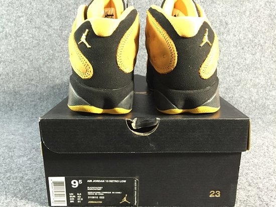 Authentic Air Jordan 13 Retro Low Black Yellow