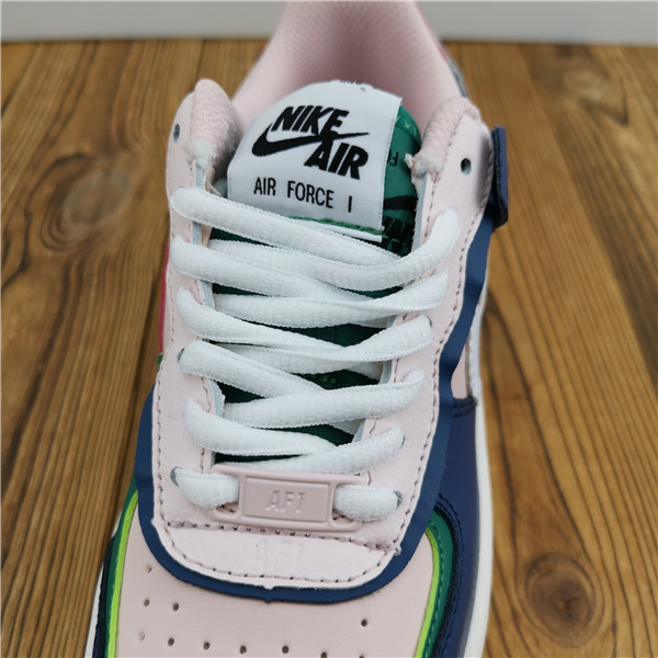 Air Force 1 new blue, green and pink women