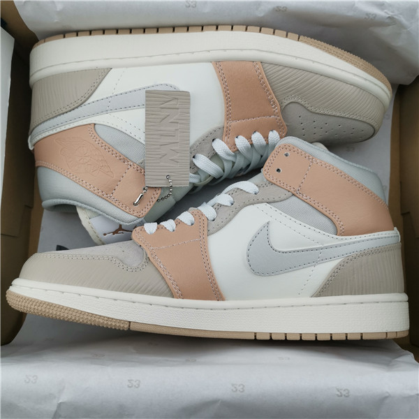 Air Jordan 1 Mid Rice White/Light Grey CV3044-100