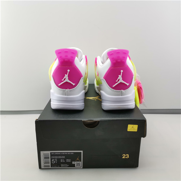 AIR JORDAN 4 GIRLS LEMON VENOM PINK BLAST CV7808-100