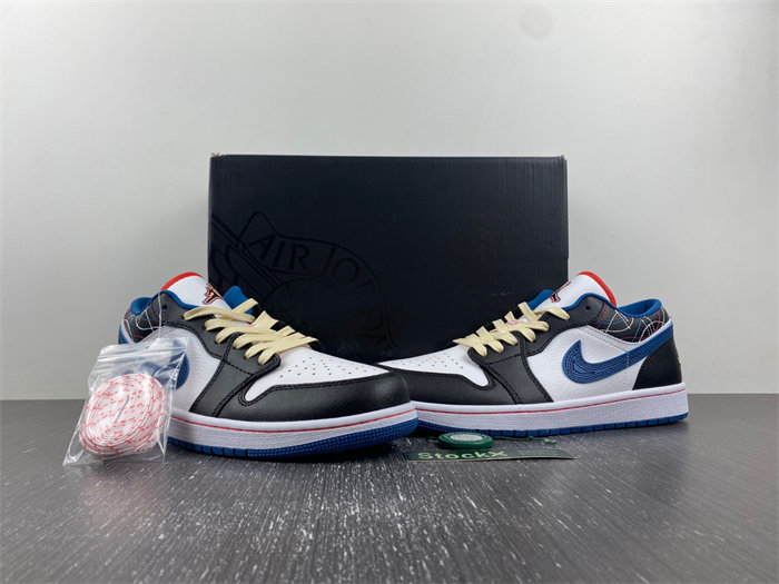 Jordan 1 Generation Air Jordan 1 Low SE White Black Dark Blue  FV3622-141