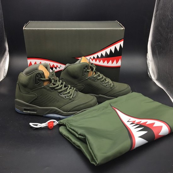 Air Jordan 5 Prem Flight Navy Green