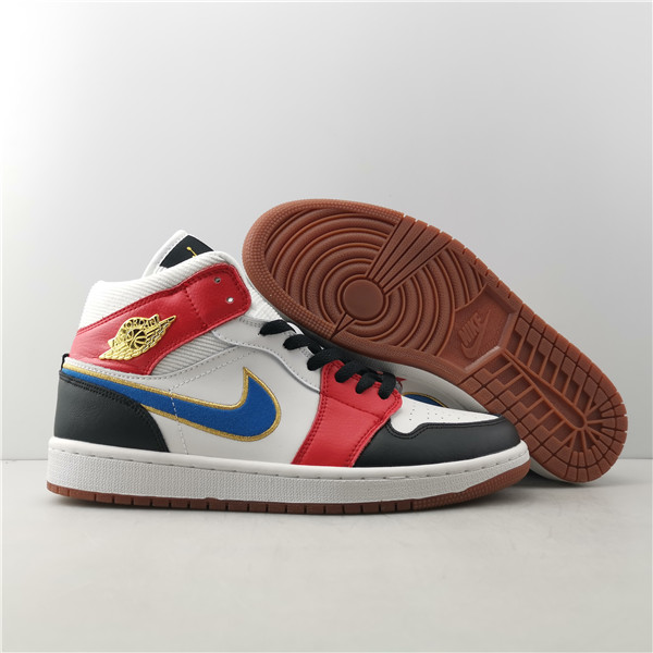 Jordan 1 Mid Sail Red Black Blue DC1426-100