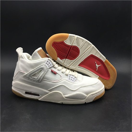 Air Jordan 4 White Levi''s