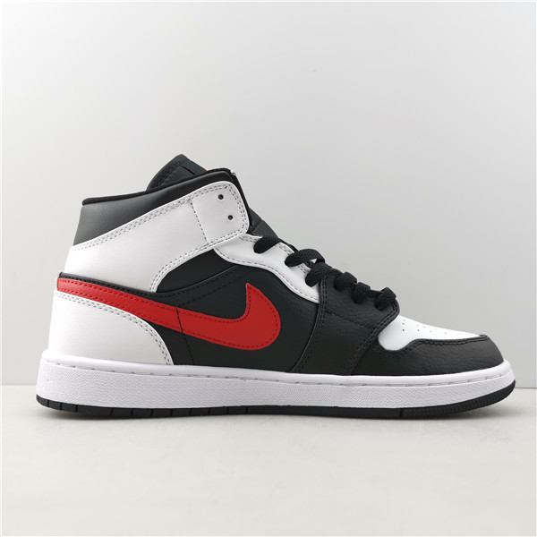 Air Jordan 1 Mid  Black White Red