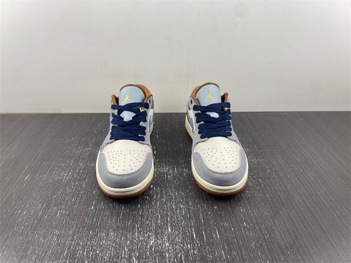 Air Jordan 1 Low SE Phantom Repaired Denim Swoosh FZ5042-041