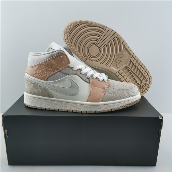 Air Jordan 1 Mid Rice White/Light Grey CV3044-100