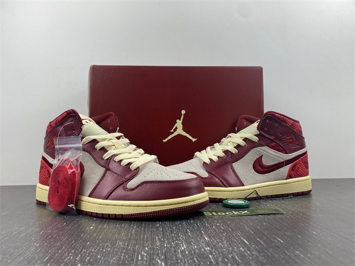 Jordan 1 Mid SE Tiki Leaf Team Red DZ2820-601