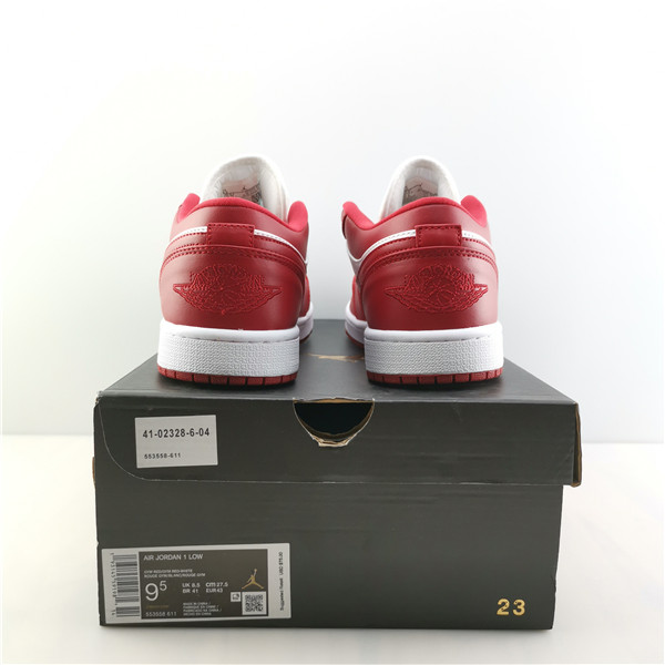 Air Jordan 1 Low Gym Red White - 553558-611