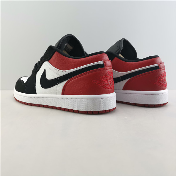 AIR JORDAN 1 LOW BLACK TOE WHITE/BLACK-GYM RED 553558-116