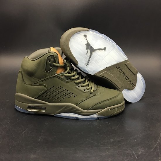 Air Jordan 5 Prem Flight Navy Green