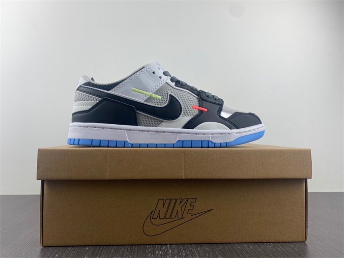 Nike Dunk Low Scrap Black Neutral Grey University Blue White DN5381-001