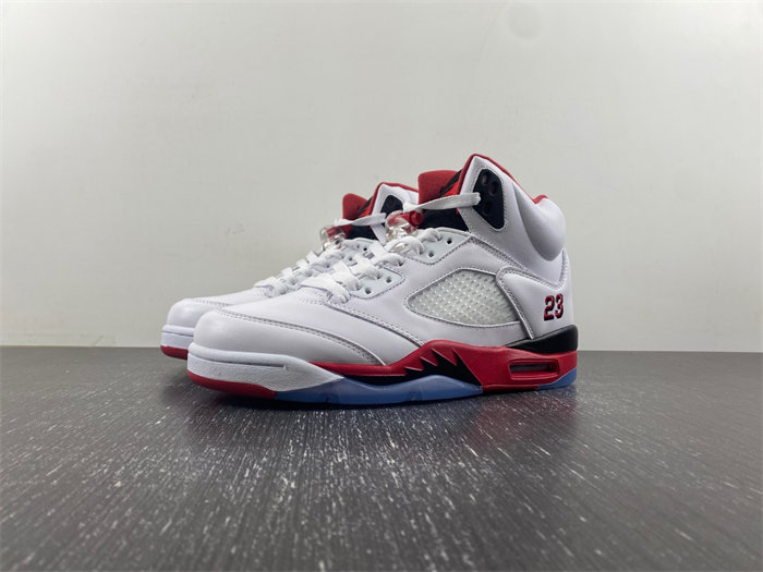 Jordan 5 Retro Fire Red Black Tongue 136027-120