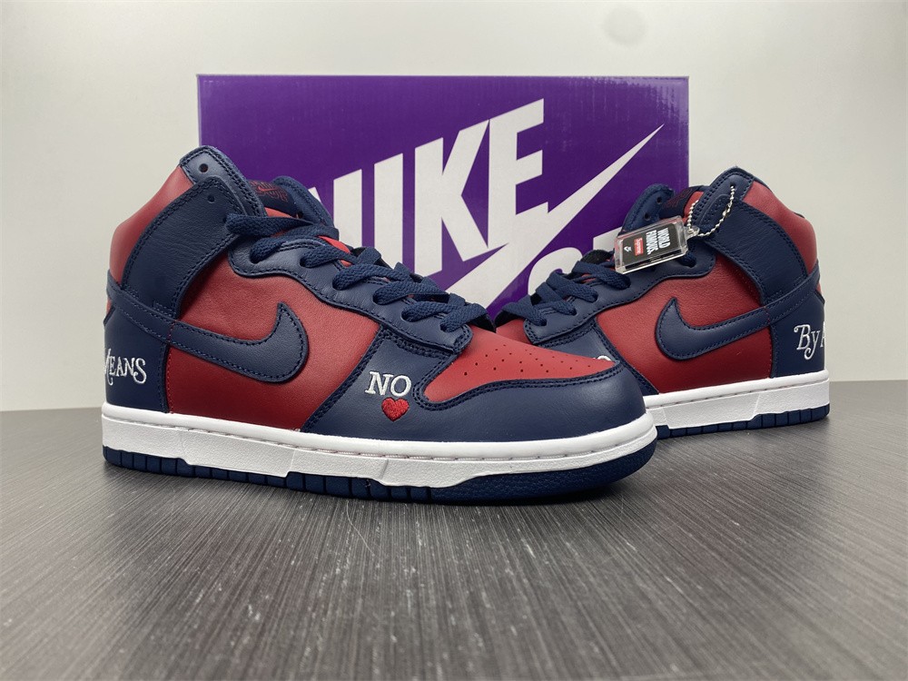 nike sb dunk high Sup*e by any means navy dn3741-600