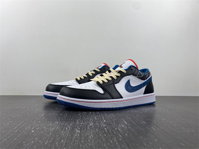 Jordan 1 Generation Air Jordan 1 Low SE White Black Dark Blue  FV3622-141