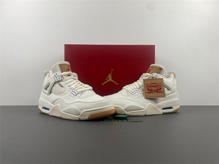 Air Jordan 4 Levi’s x Air Jordan 4 “White”   AO2571-100