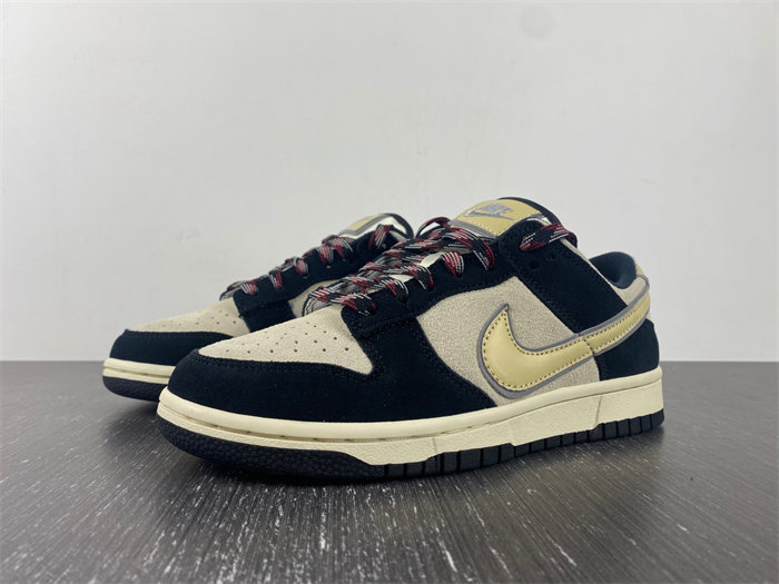 Nike Dunk Low LX Black Suede Team Gold DV3054-001