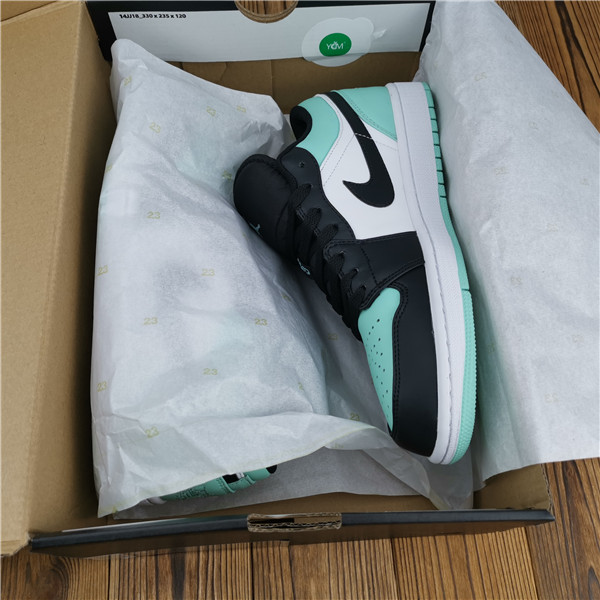 Air Jordan 1 Low Emerald Toe 553558-117