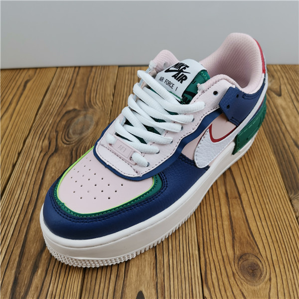 Air Force 1 new blue, green and pink women