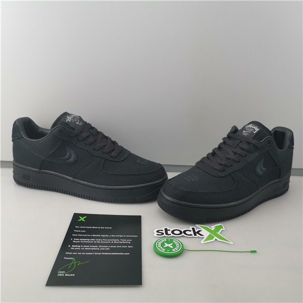 STUSSY X AIR FORCE 1 LOW BLACK CZ9084-001