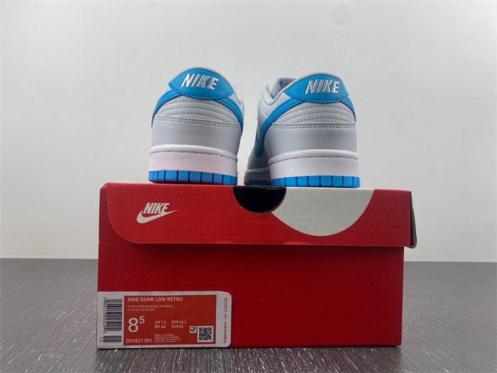 Nike Dunk Low Retro Pure Platinum Blue Lightning DV0831-001