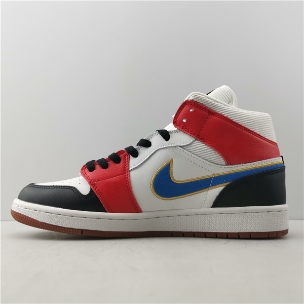 Jordan 1 Mid Sail Red Black Blue DC1426-100