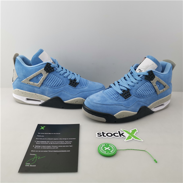 JORDAN 4 RETRO UNIVERSITY BLUE. CT8527-400