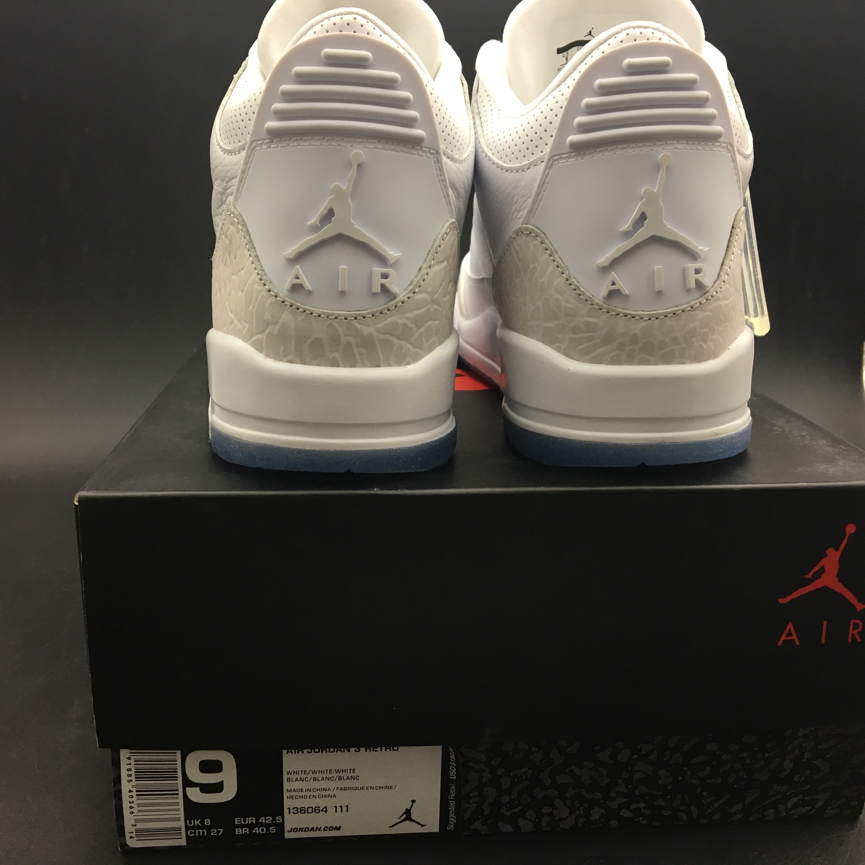 Air Jordan 3 “Pure White”136064-111