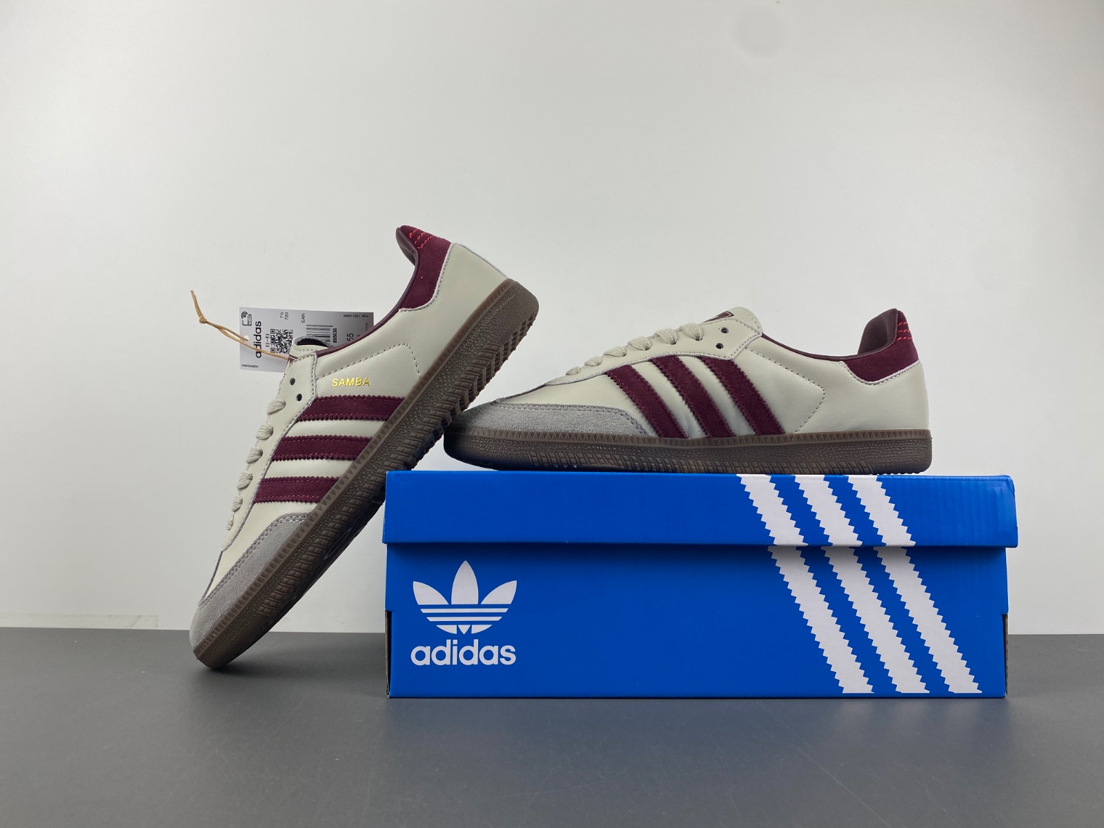adidas Samba OG Putty Grey Maroon ID1482