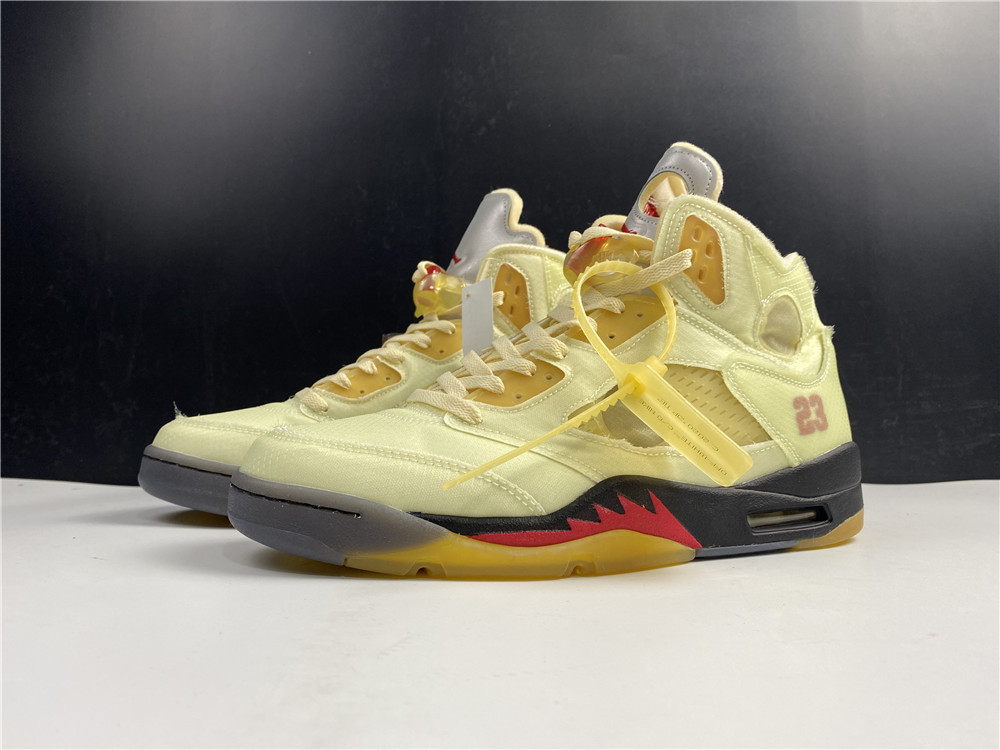 OFF-WHITE x Air Jordan 5 “Sail” DH8565-100
