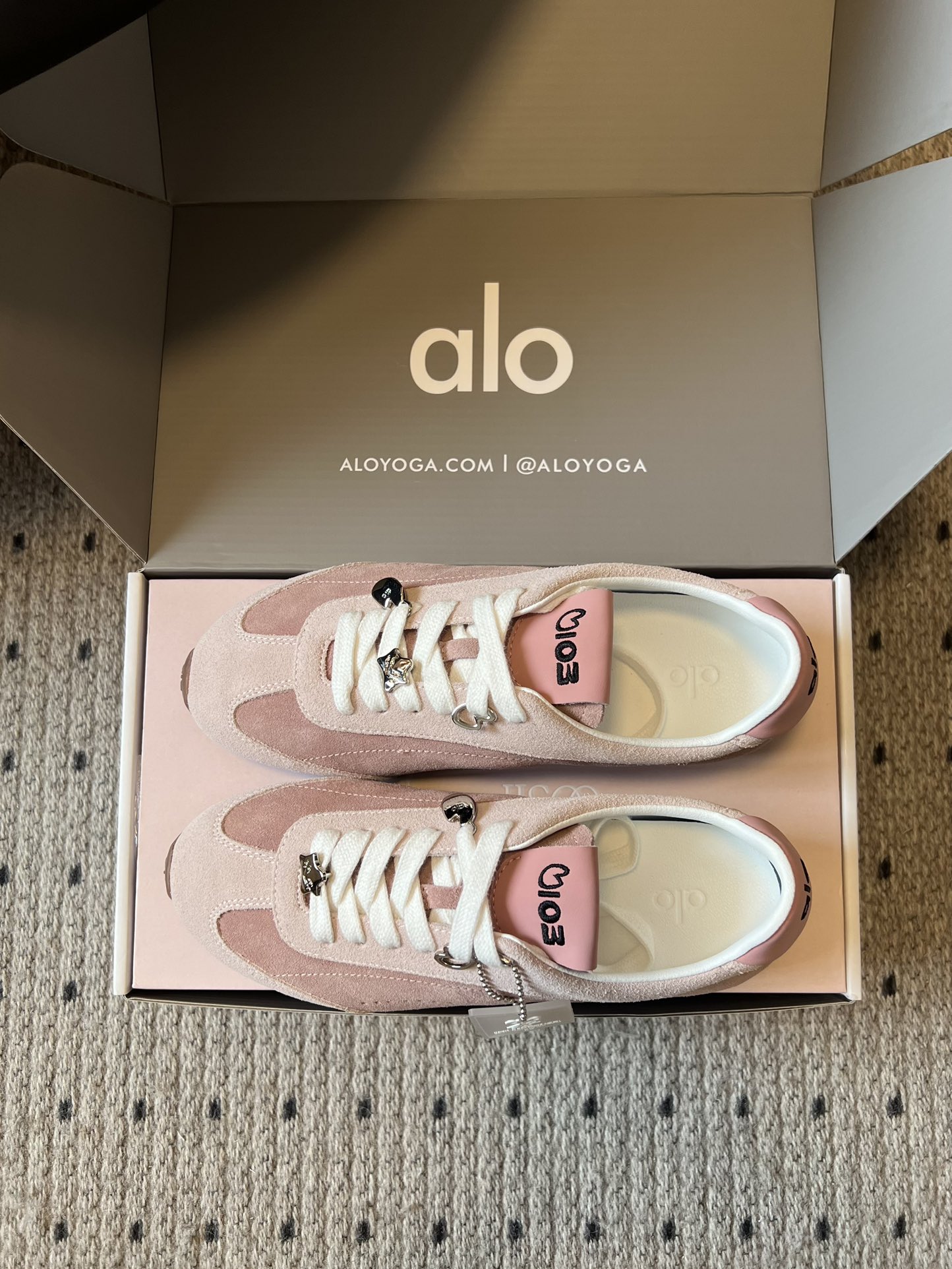 alo x JISOO retro trainers