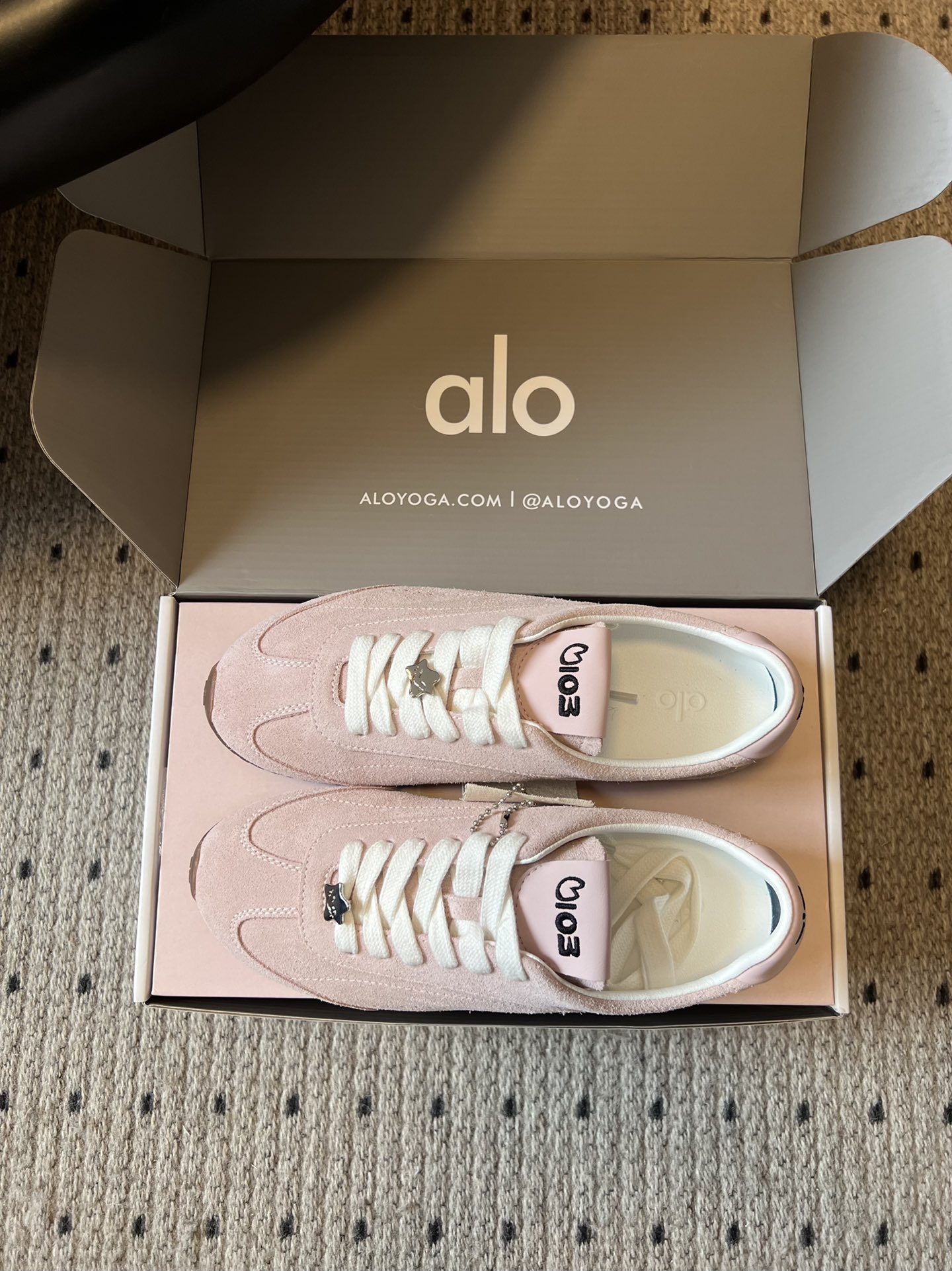 alo x JISOO retro trainers