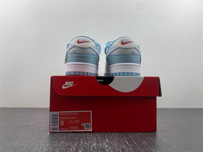 Nike Dunk Low Retro Fleece Swoosh Worn Blue FB1871-011