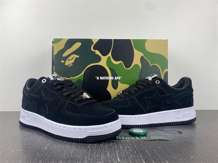 A Bathing Ape Bape Sta Black Suede