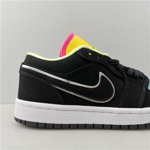 Jordan 1 Low Black Aurora Green Laser Orange CK3022-013