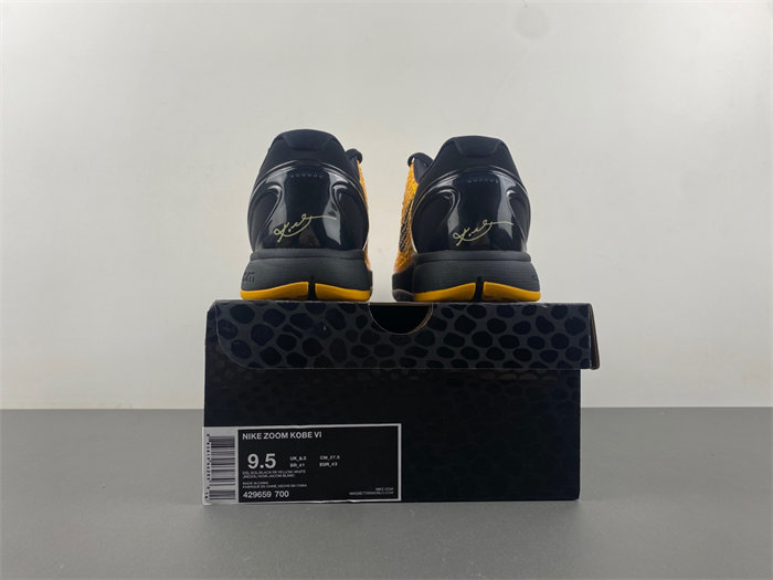 NIKE KOBE 6 PROTRO “LIGHTBULB” BLACK YELLOW  429659-700