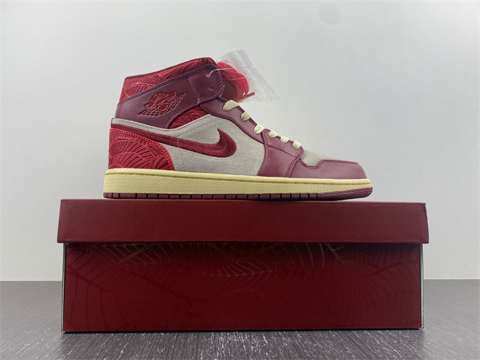 Jordan 1 Mid SE Tiki Leaf Team Red DZ2820-601