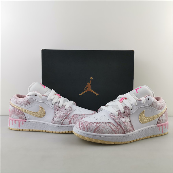 Jordan 1 Low Paint Drip (GS) CW7104-601