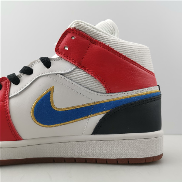 Jordan 1 Mid Sail Red Black Blue DC1426-100