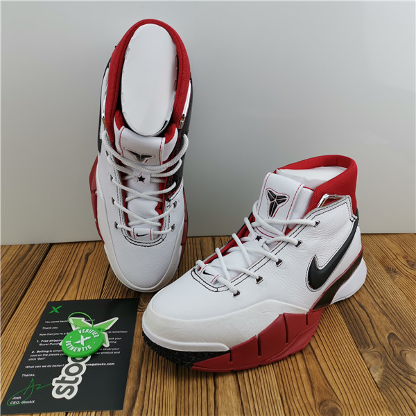 Kobe 1 Protro White Black Red AQ2728-102